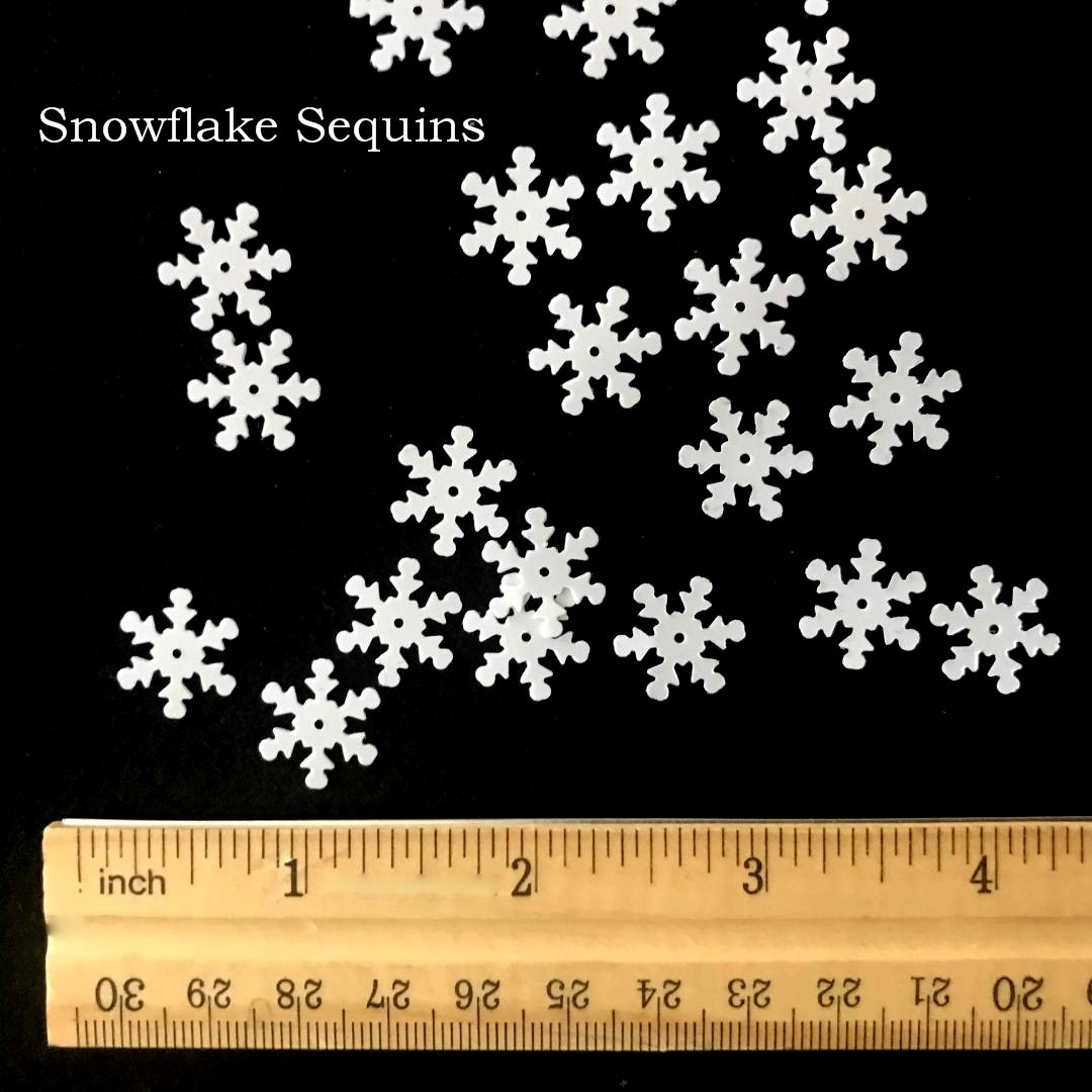110pcs 52mm Silver Hologram Flat Large Snowflake Sequins For