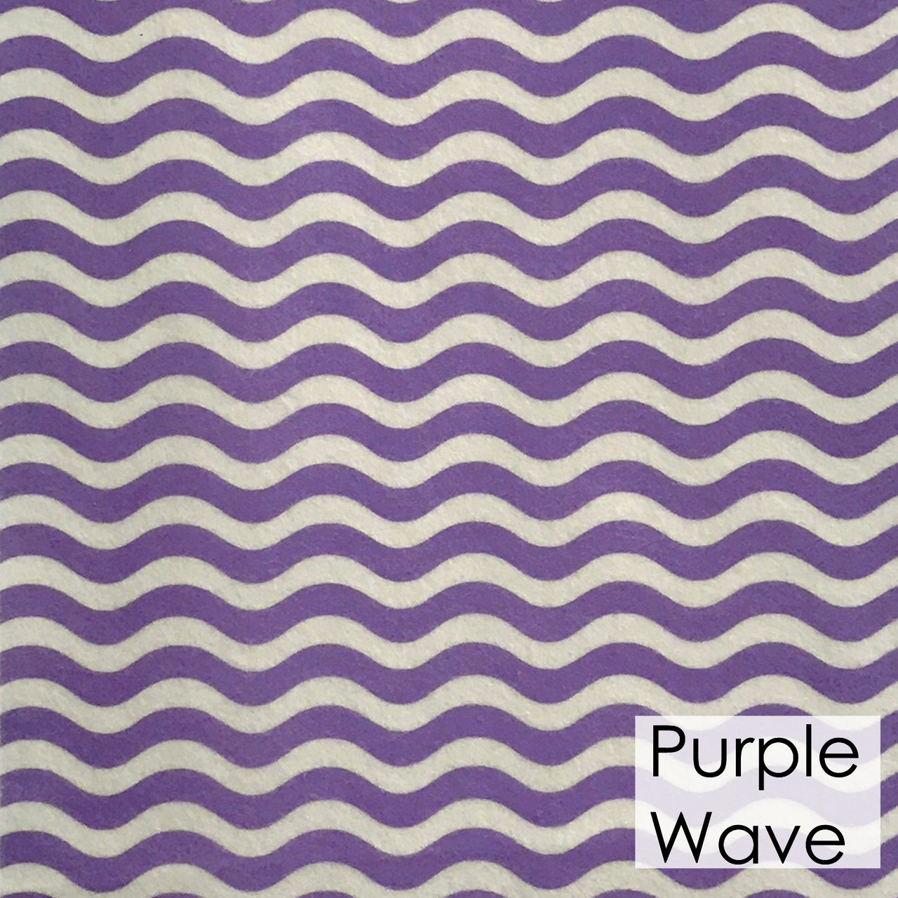Purple Wave- Printed Felt