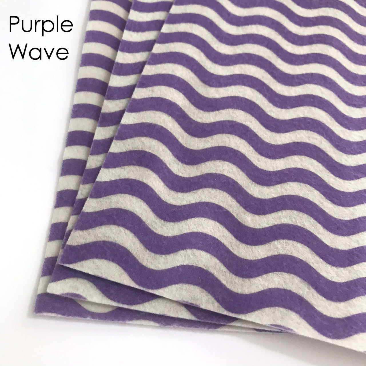 Purple Wave- Printed Felt - American Felt & Craft