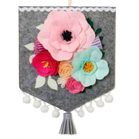 Floral banner wall hanging kit