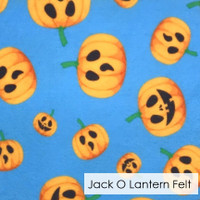 Jack -o - Lantern - Halloween acrylic felt " 8" x 11.5"  x 1mm