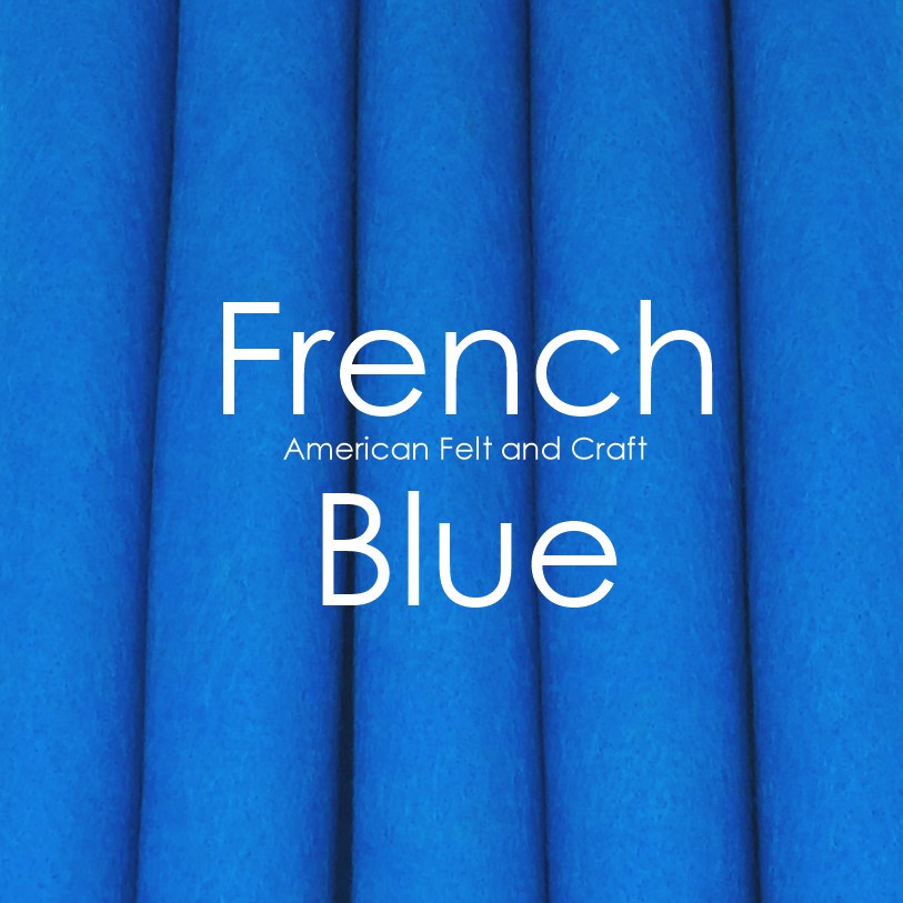 French Blue Wool Blend Felt - American Felt & Craft