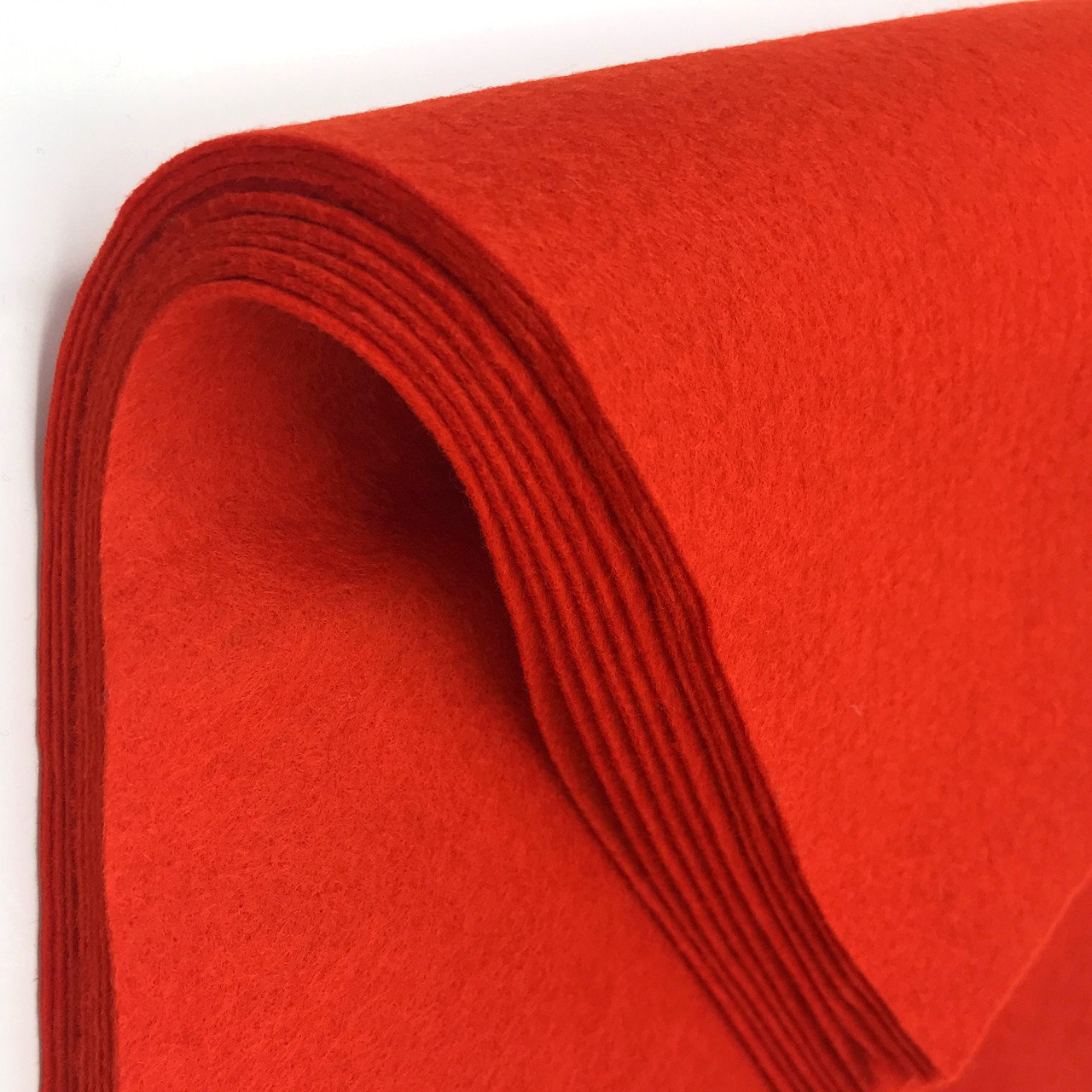 1/2 Yard - 100% Merino Wool Felt - Wool Felt by the yard - 18 X 36- Color  Scarlet Red-4180 - Red Color Wool Felt - Half Yard Wool Felt