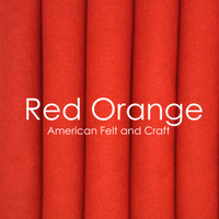 Red Orange Wool Blend Felt