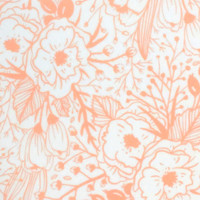 Peach Floral - printed felt 
