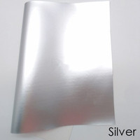 Faux Metallic Silver - Woven Felt back 