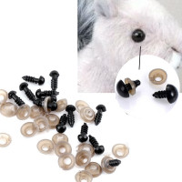 Plastic Safety  Craft Eyes- Black Solid with washers