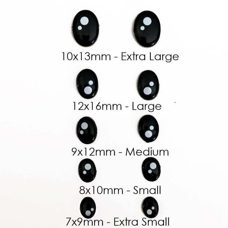 Safety doll and toy eyes - kawaii oval - American Felt & Craft
