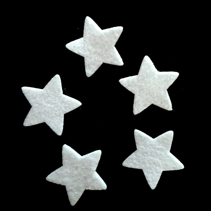Silver Felt Stars