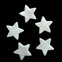 Felt Stars- 5 white