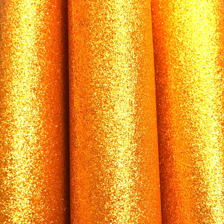 Orange Glitter Felt - American Felt & Craft
