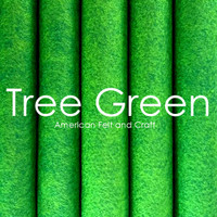 Tree Green - wool blend felt 