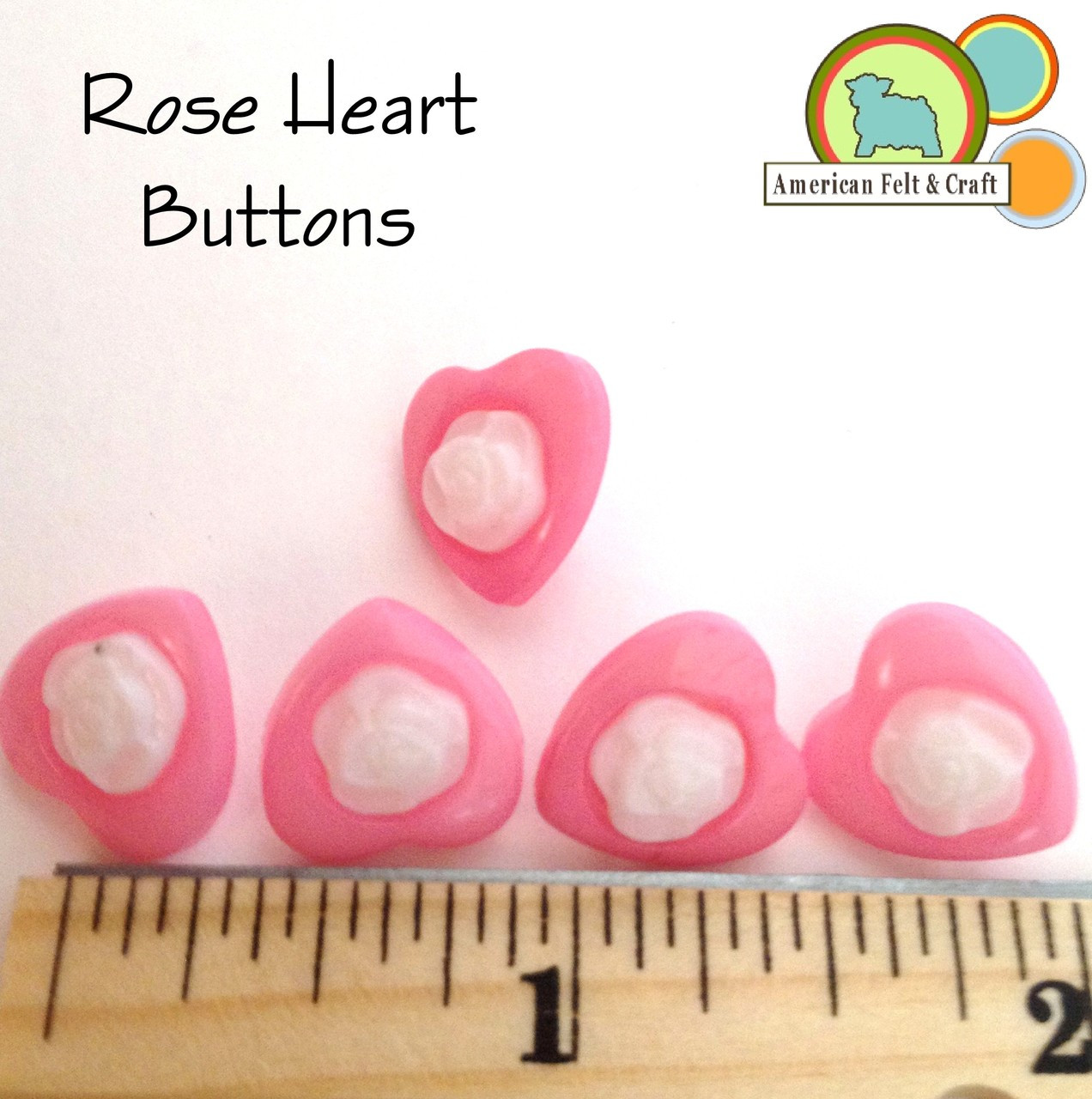Faceted Heart Buttons- 5