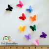 10 colors shown - Each package contains 6 butterflies in total. 