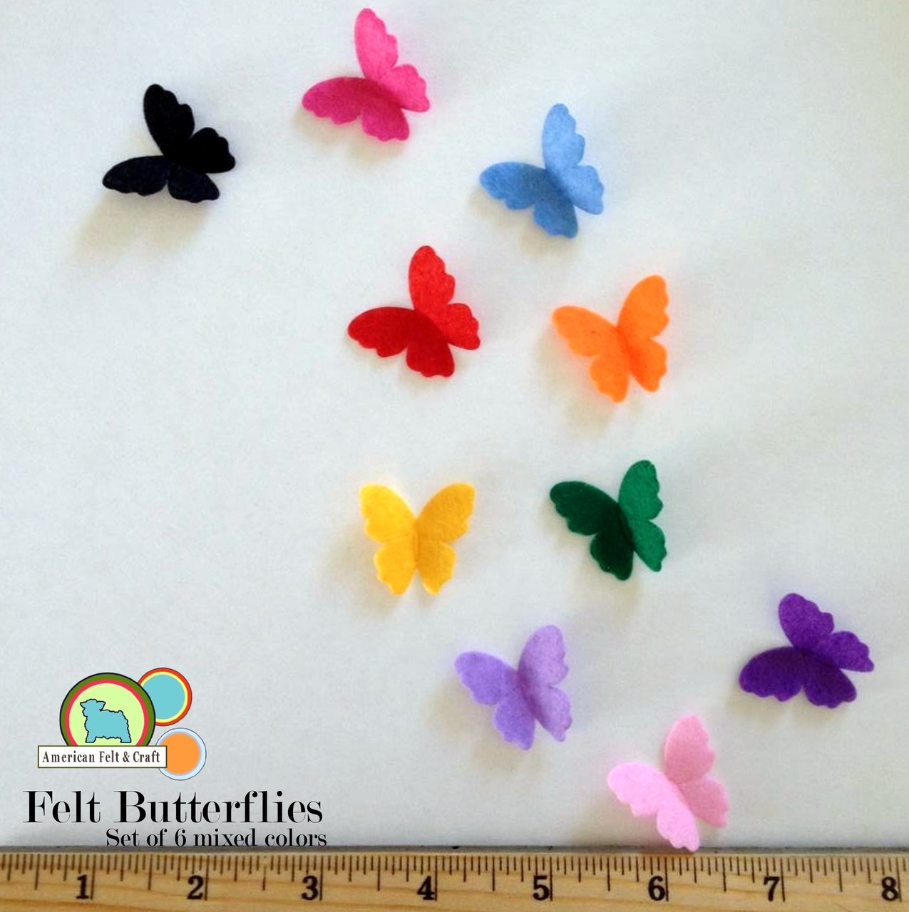 Felt Butterflies - 6 count - American Felt & Craft