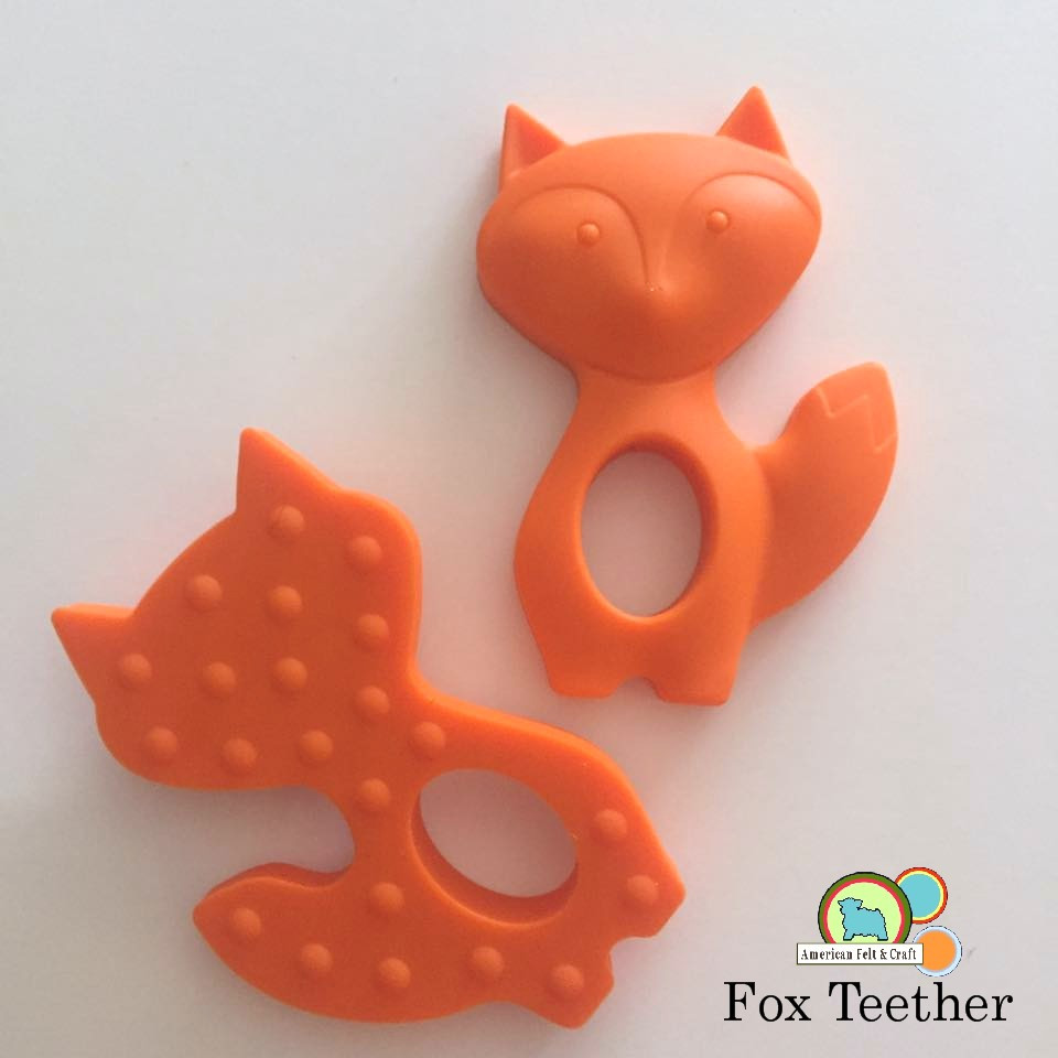 silicone fox teether