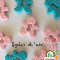 Silicone Gingerbread teether pendant