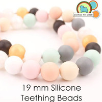 19 mm Silicone Teething Beads