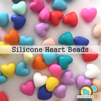 Heart Shaped Silicone Teething Beads