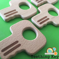 All Natural Wood Key Teether