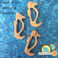 Seahorse Wood Teething Pendant
