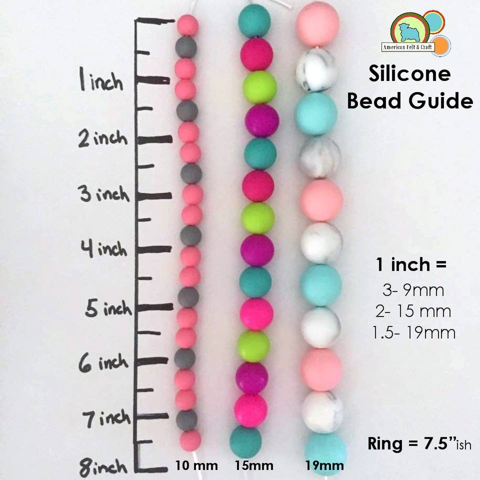 15mm Gritty/Speckle Silicone Beads - Round – MrBiteBabyStore