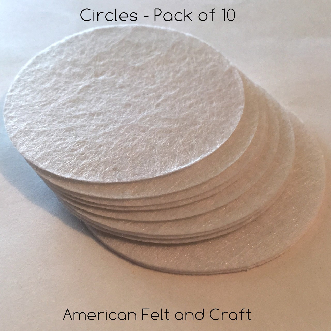 White Felt Circles - American Felt & Craft