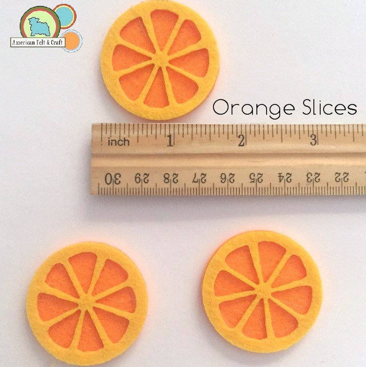6cm Felt Orange Slice