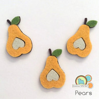Pears fruit felt shapes