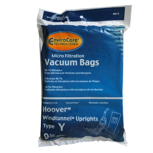 Hoover Y Micro-Filtration Vacuum Bags For Windtunnel & Tempo Uprights - 9 Pack