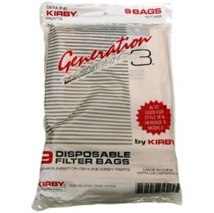 1 Package Of 9 Genuine Kirby G3 G4 G5 G6 Sentria vacuum bags & 3 Genuine Belts