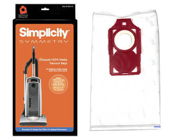 Genuine Simplicity HEPA Vacuum Bags - S20S, S20D, S20P, S20UP- SMH-6 RED BAG COLLAR