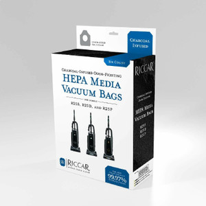 Genuine Riccar, Charcoal-Infused, HEPA Vacuum Bags - R25S, R25D, R20P - 6 Pack