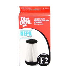 Genuine Dirt Devil/Royal F2 HEPA Dirt Cup Filter fits Flip Stick, Dynamite Quick Vac, Power Reach, 084200, 084300, & 084600