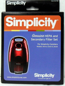 Genuine Simplicity HEPA and Scondary Filter Set for Canisters- Verve, Cinch & Jessie