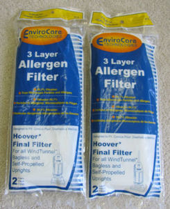 2 Pkgs of  2 Hoover Windtunnel Vacuum Filters 38766021