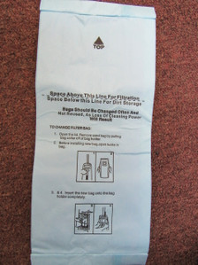 Front View- Type A Vacuum Bag