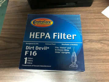Vision EnviroCare Dirt Devil F16 HEPA Vacuum Filter for Royal Dirt Devil Envis