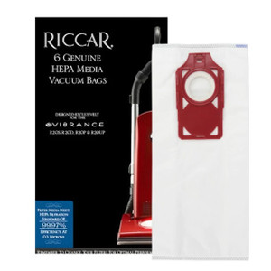 Genuine Riccar HEPA Vacuum Bags- R20S, R20D, R20P, R20UP- RMH-6 RED BAG COLLAR