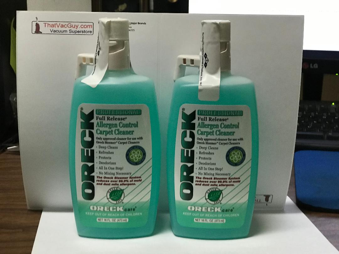 2 Bottles Oreck Allergen Control Carpet 