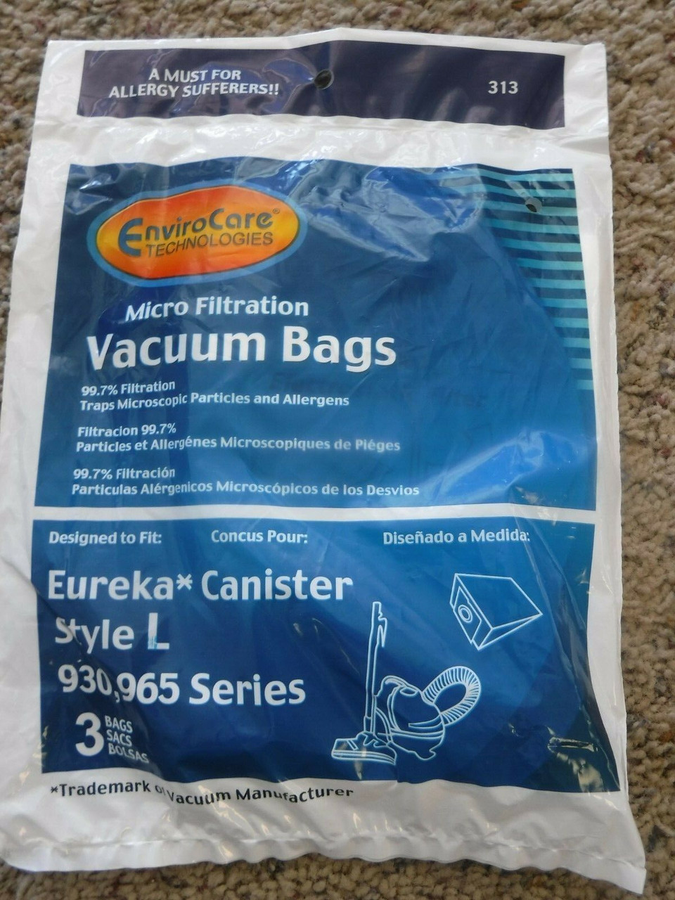 3 Eureka Power Mite and Mini Mite L Micro Filtration Allergy Vacuum Cleaner Bags That Vac Guy