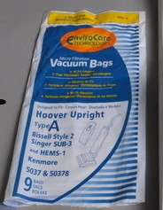 9 Micron-FIltration Hoover A Vacuum Bags fit Concept, Decade Elite II Runabout 4010001A replacement 