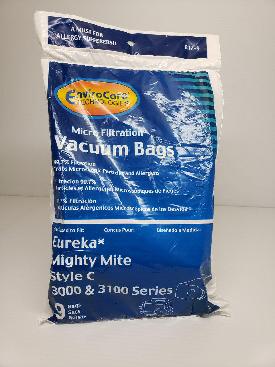 Eureka Vacuum Bags Style C Mighty Mite 9 pk 
