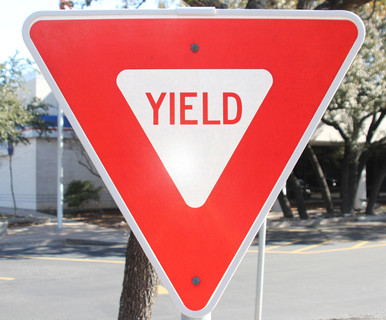SignSafetyBand for a standard Red Yield Sign front view