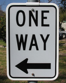 Item A3 - 12" * 18" Standard Size Safety Band - One Way Sign