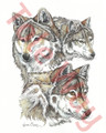 Three Wolves (8x10)