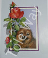 Pekingese with Red Rose (11x14)