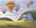 Hot Air Ballons Over Farmhouse(8x10)