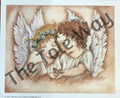 Two Angels with Bird (8x10)