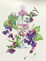 Wine, Iris and Humming Bird (8x10)